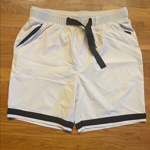 Fila Cream Shorts with Black Drawstring